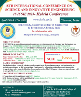 15th International Conference on Science and Innovative Engineering ICSIE 2025 International Conference Poster